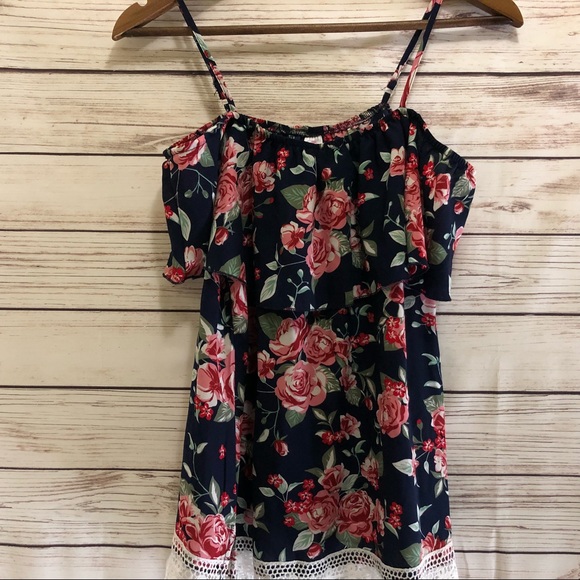 No Boundaries Tops - No Boundaries Off Shoulder Floral Top